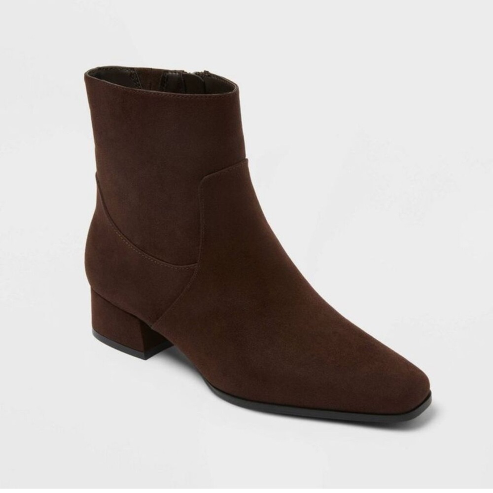 a new day Dark Brown Ankle Booties